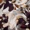 1 Yard Burgundy & White Floral Stretch Cotton Sateen Fabric A Drop of Golden Sun 55 inch Width